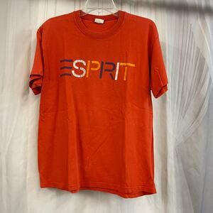 Esprit Vintage Logo Tee Red Medium Made in USA 100% Cotton Y2K 90s Vibes